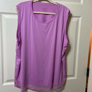 Athleta cadence tank mesh hem